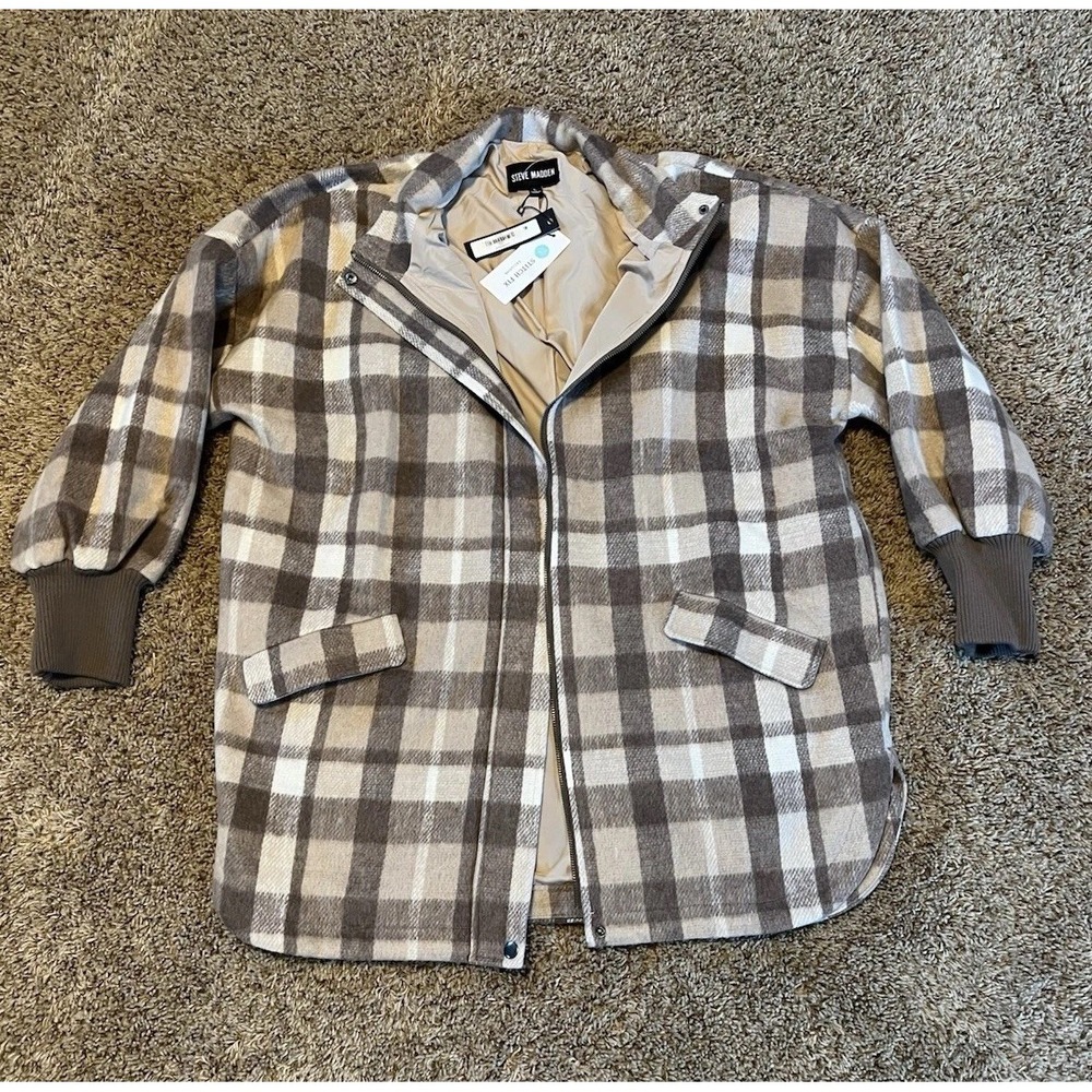 Steve Madden Fleece Bomber Cuff Women's Jacket